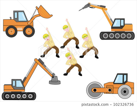 它是重型機械和駕駛員的插圖素材。 102326736