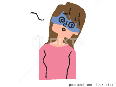 一名患有嚴重貧血的婦女的插圖 一名患有嚴重貧血的婦女的插圖 102327145