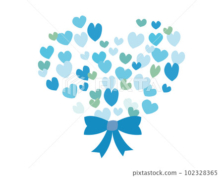 heart bouquet blue 102328365