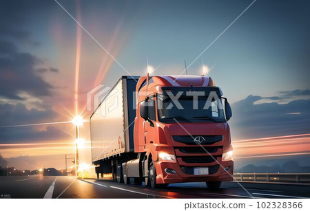 Truck transportation/AI-generated image 102328366