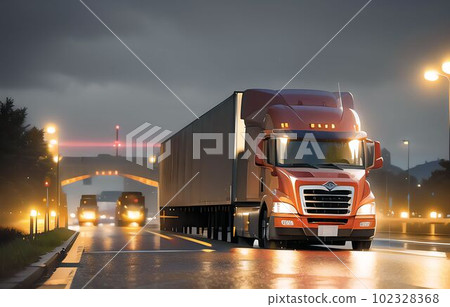Truck transportation/AI-generated image 102328368