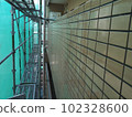 Clear painting and unpainted parts for tiled outer wall repair work of RC rental apartments 102328600