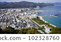 Sumoto City and Sumoto Ohama seen from Sumoto Castle 102328760
