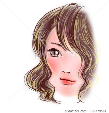 Close-up illustration of a woman Close-up illustration of a woman 102329581