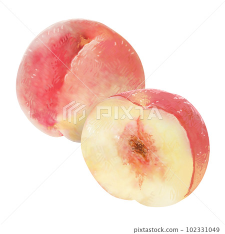 Illustration of a peach with a sweet scent 102331049
