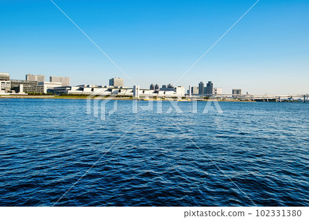 東京丰洲市場和彩虹橋的風景 東京丰洲市場和彩虹橋的風景 102331380