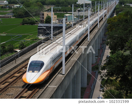 At the overpass near the HSR observatory near Houli Station on the Taiwan High Speed Rail 102331599