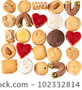 Illustration of different kinds of cookies 102332814