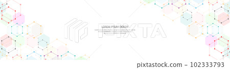 Abstract background and geometric pattern with hexagons for banner design or header. Vector illustration 102333793