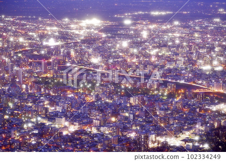 Sapporo city seen from Mt. Moiwa Sapporo city seen from Mt. Moiwa 102334249