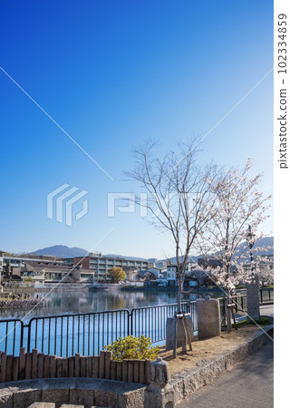 Lake Biwa Canal spring Spring of Yuikawa Dam 102334859