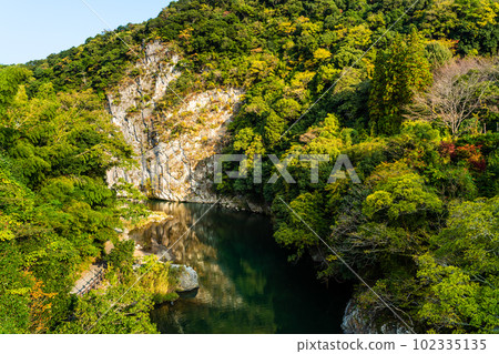 立上峽 龍神橋的紅葉 [熊本縣八代郡冰川町] 102335135