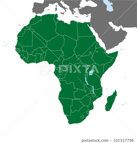 非洲大陸、邊界、地中海沿岸和阿拉伯半島的地圖 非洲大陸、邊界、地中海沿岸和阿拉伯半島的地圖 102337796
