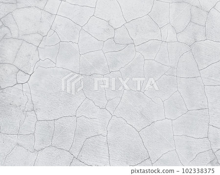 Horizontal background image of a cracked white-grey concrete wall Horizontal background image of a cracked white-grey concrete wall 102338375