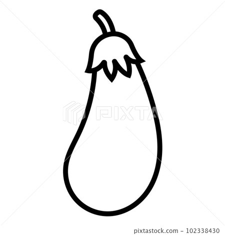 Eggplant icon. Icon of eggplant in outline or line style. Icon for any web and app project. Eggplant icon. Icon of eggplant in outline or line style. Icon for any web and app project. 102338430