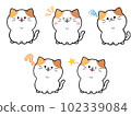 Yurukawa calico cat facial expression set 102339084