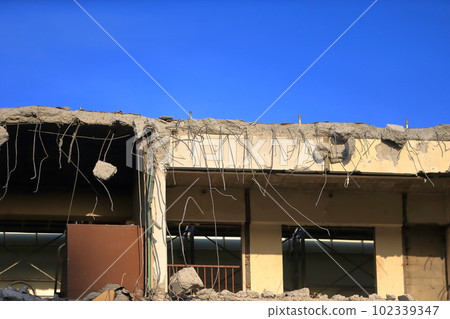 正在拆除的住宅小區圖像 正在拆除的住宅小區圖像 102339347