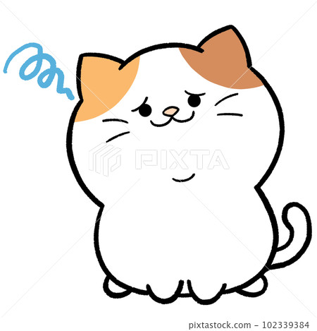 Troubled loose cute calico cat 102339384