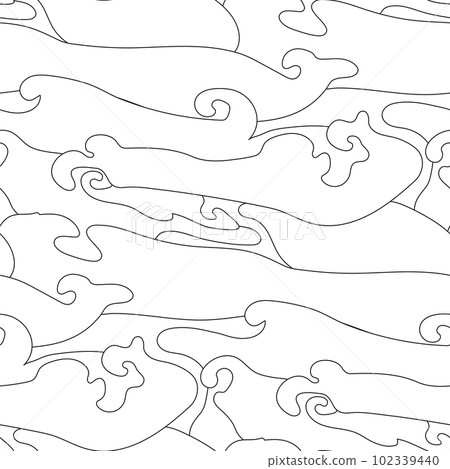 Abstract vector seamless pattern of a liquid graphic flows. 102339440