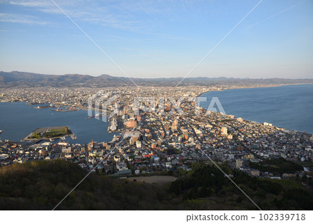 Superb view from Mount Hakodate, evening, Hokkaido Superb view from Mount Hakodate, evening, Hokkaido 102339718