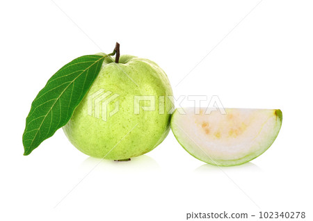 Guava fruit isolated on the white background Guava fruit isolated on the white background 102340278