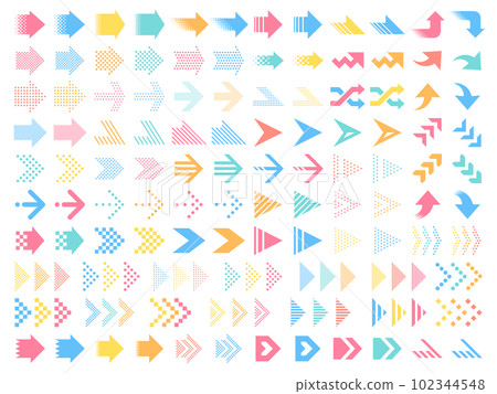 Set of colorful arrow icons 102344548