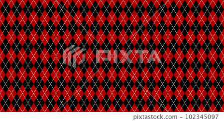 Harlequin seamless pattern in red, and black colors 102345097