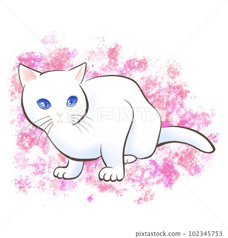 Simple illustration of a cute cat Simple illustration of a cute cat 102345753
