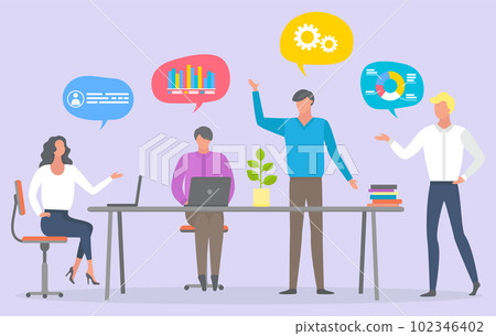 Investors Discuss Sales and Analyze Trades, People 102346402