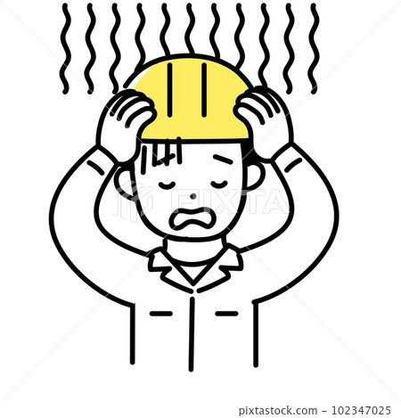 Illustration series of cute people _ male worker _ despair 102347025