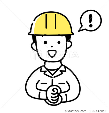 Illustration series of cute people _ male worker _ flashes 102347045