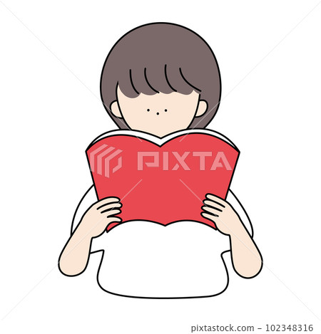 Shortcut girl reading a book 102348316