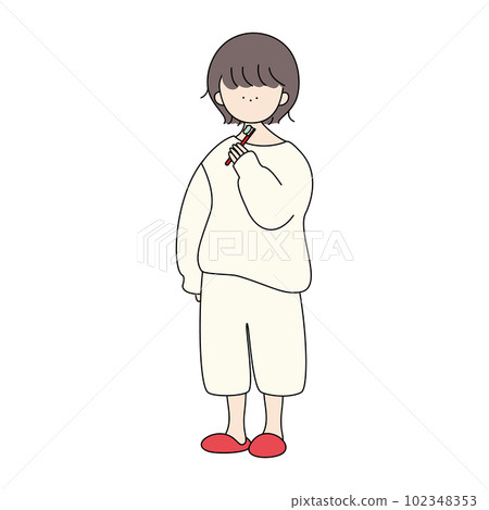 醒來刷牙的女孩 102348353