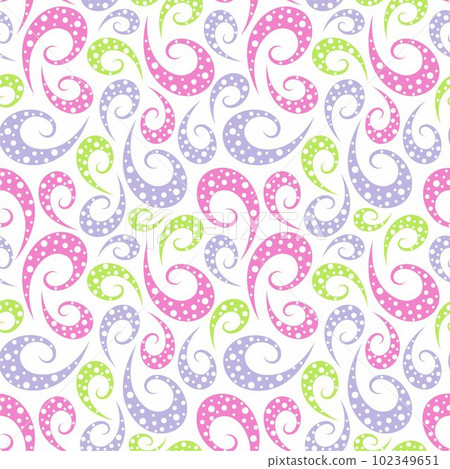 Decorative seamless pattern with curls. 102349651