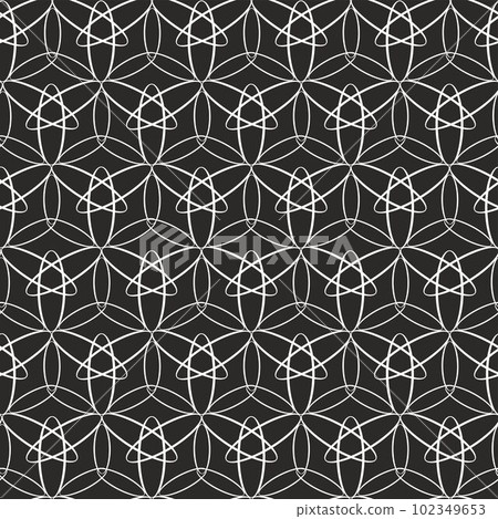 Openwork seamless black and white pattern. 102349653