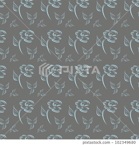 Openwork seamless pattern with abstract flowers. Openwork seamless pattern with abstract flowers. 102349680