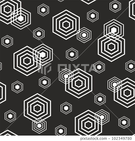 Abstract seamless pattern with hexagons 102349780
