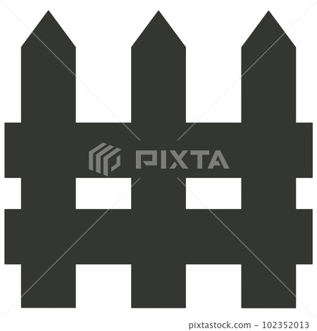 簡單的柵欄圖標 102352013