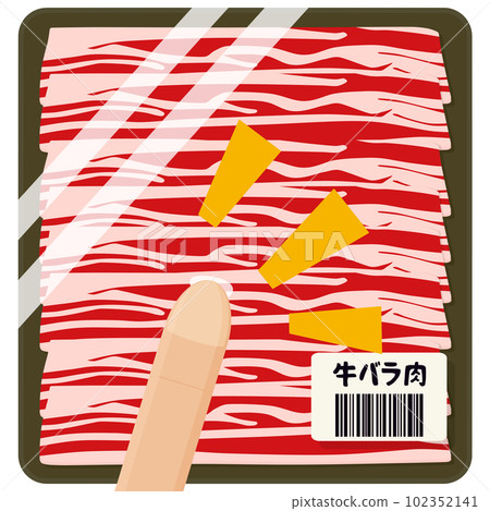 用手指戳包裝內的產品 用手指戳包裝內的產品 102352141