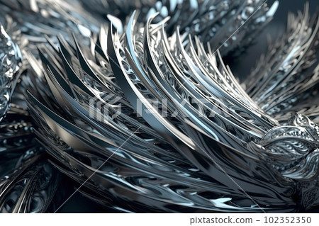 Network technology background futuristic abstract silver figures background. Low poly 3d wire made with generative AI Network technology background futuristic abstract silver figures background. Low poly 3d wire made with generative AI 102352350