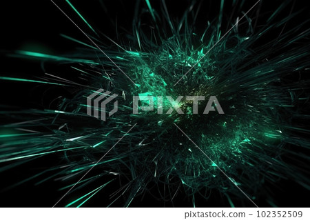 Network technology futuristic tech green energy background. Low poly 3d wire made with generative AI Network technology futuristic tech green energy background. Low poly 3d wire made with generative AI 102352509
