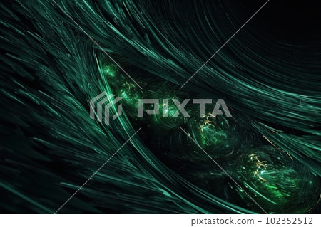 Network technology futuristic tech green energy background. Low poly 3d wire made with generative AI 102352512