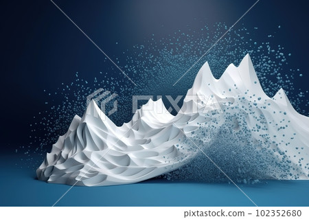 Network technology background futuristic tech blue wave background. Low poly 3d wire made with generative AI Network technology background futuristic tech blue wave background. Low poly 3d wire made with generative AI 102352680