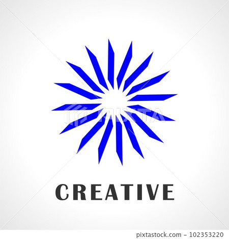 abstract sun isolated flat vector design 102353220