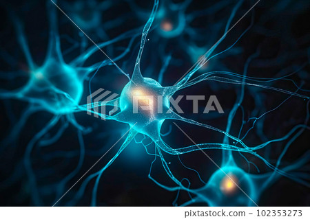 An image of neurons responsible for coordinating movements, such as neurons in the cerebellum. Generative AI An image of neurons responsible for coordinating movements, such as neurons in the cerebellum. Generative AI 102353273