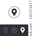 Map Pin Location Icons 102353817