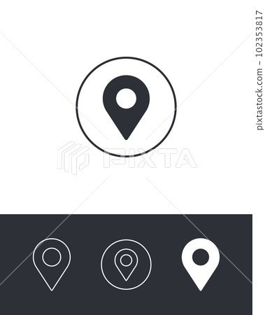 Map Pin Location Icons 102353817