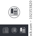 Fax Flat Icons 102353820