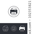 Printer Isolated Icons 102353821