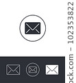 Message or Mail Icons 102353822
